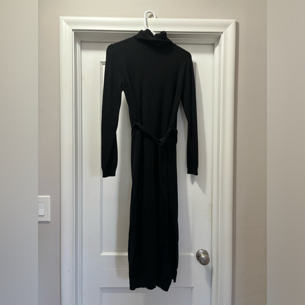 MANGO turtleneck midi sweater dress